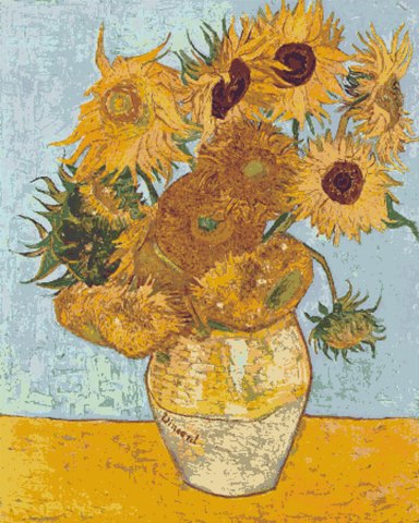 Vază cu floarea soarelui, 1888 (Van Gogh)
