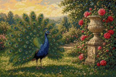 Peacocks in the Garden
