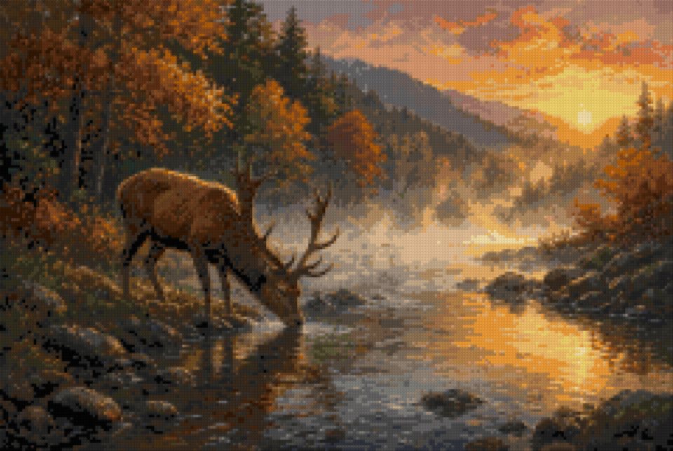 A Stag at the River