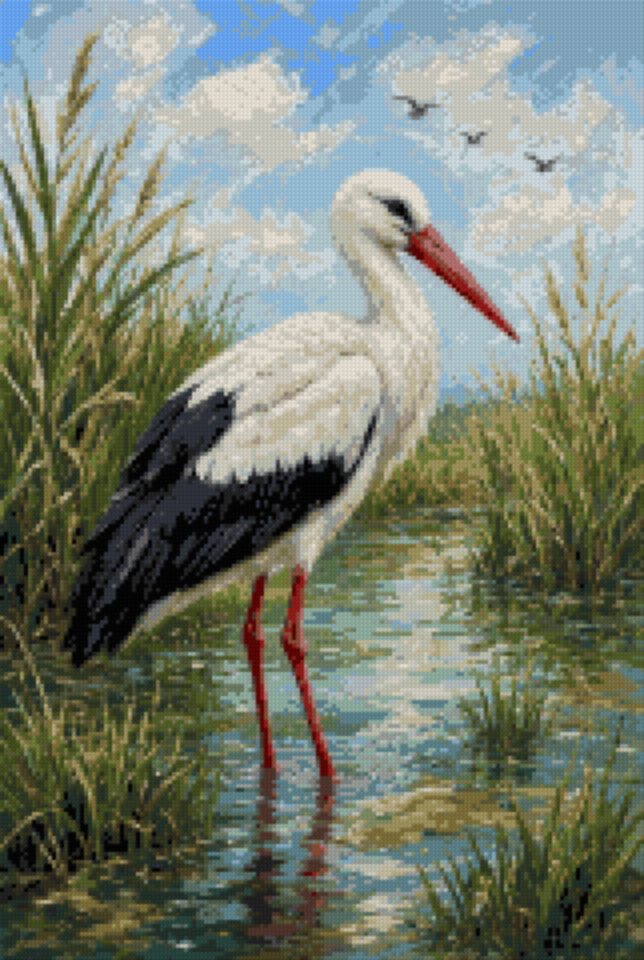 A Stork in the Marsh