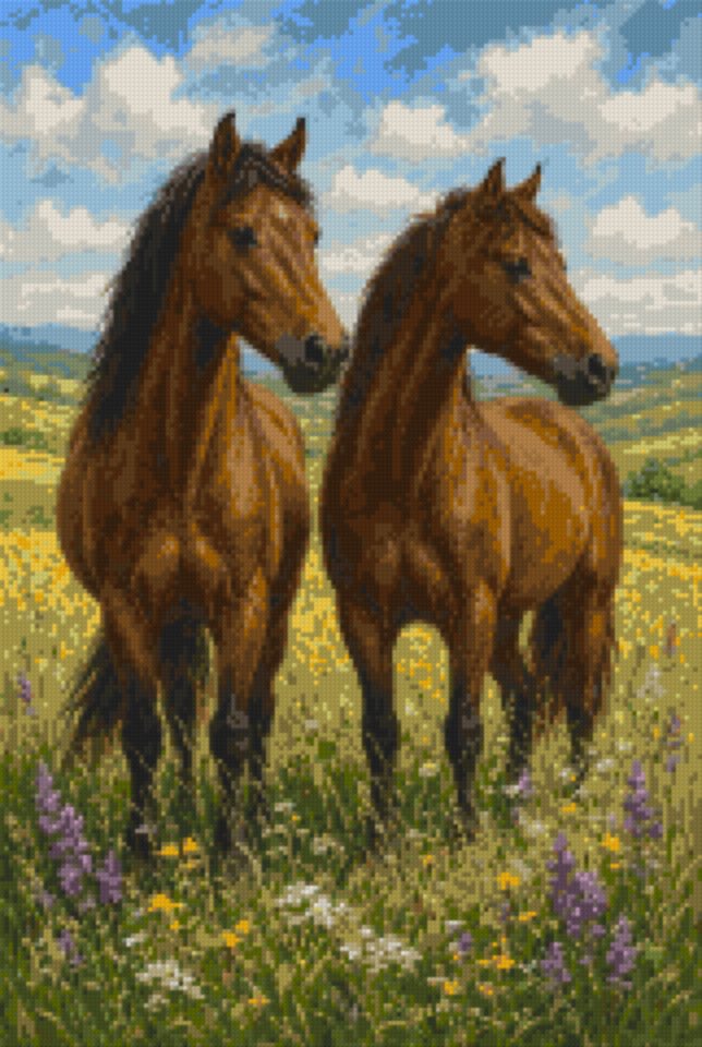 Horses in the Meadow