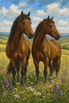 Horses in the Meadow