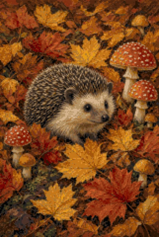 A Hedgehog in the Leaves