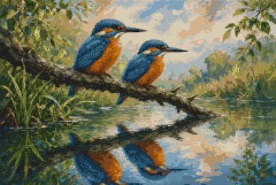Kingfishers on a Branch