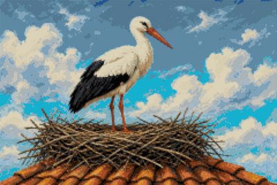 A Stork on the Nest