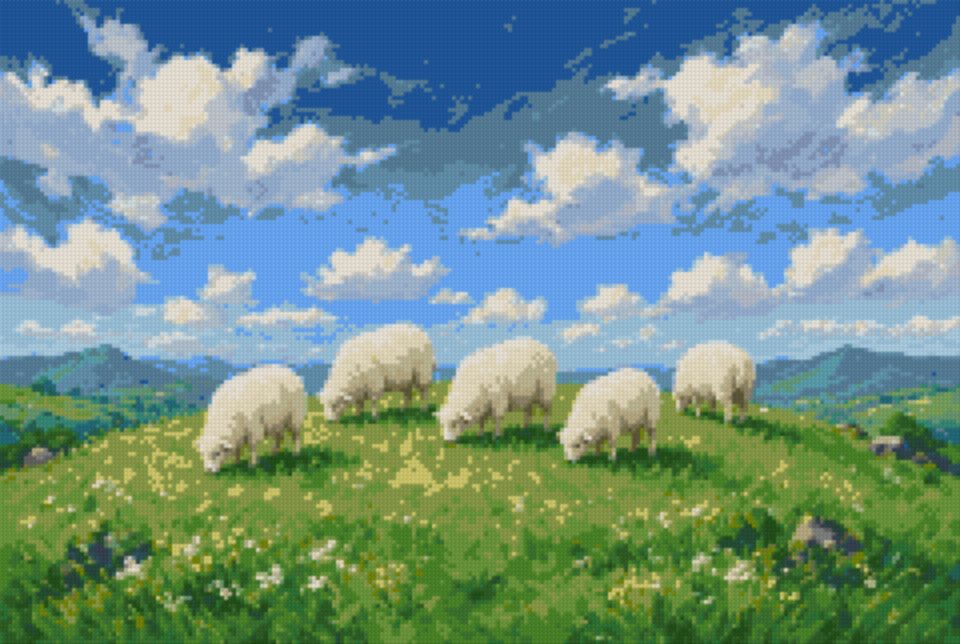 Sheep on the Hill