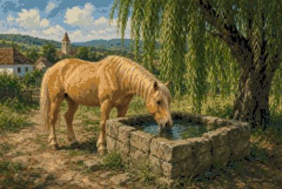 A Palomino at the Trough
