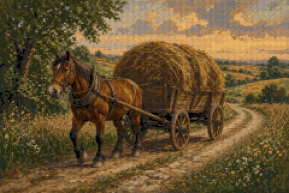 The Hay Cart on the Lane