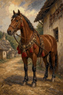 A Horse Dressed for a Feast Day