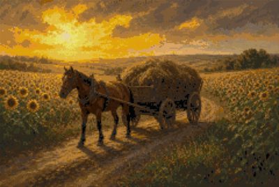 The Cart Through the Sunflowers