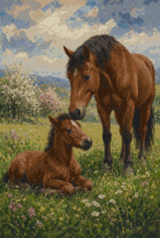 A Foal Lying in the Grass