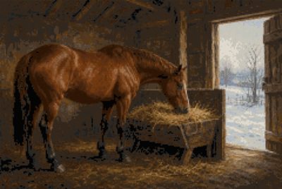 A Horse at the Manger