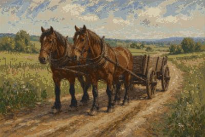Two Horses and an Empty Cart