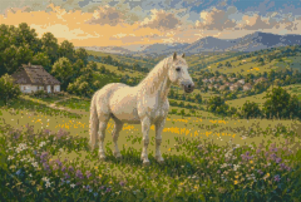 A Pale Horse in the Flowering Meadow