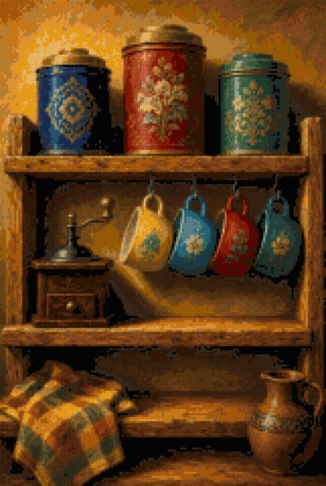 A Shelf of Coffee Tins