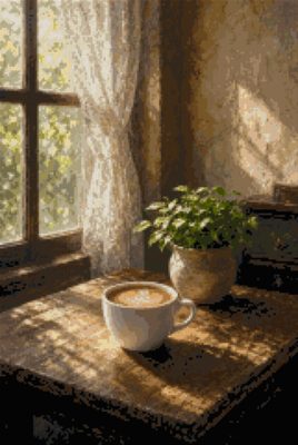 A Latte by the Window