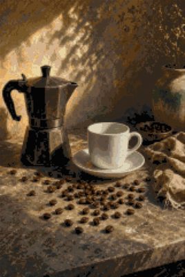 A Moka Pot and a Cup