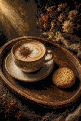 A Cappuccino on a Tray