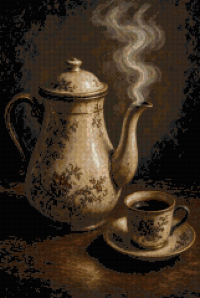 A Flowered Coffee Pot