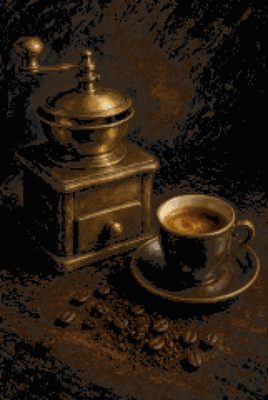 A Brass Grinder and a Cup