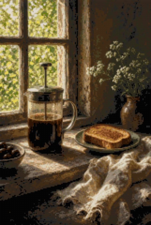 A French Press by the Window