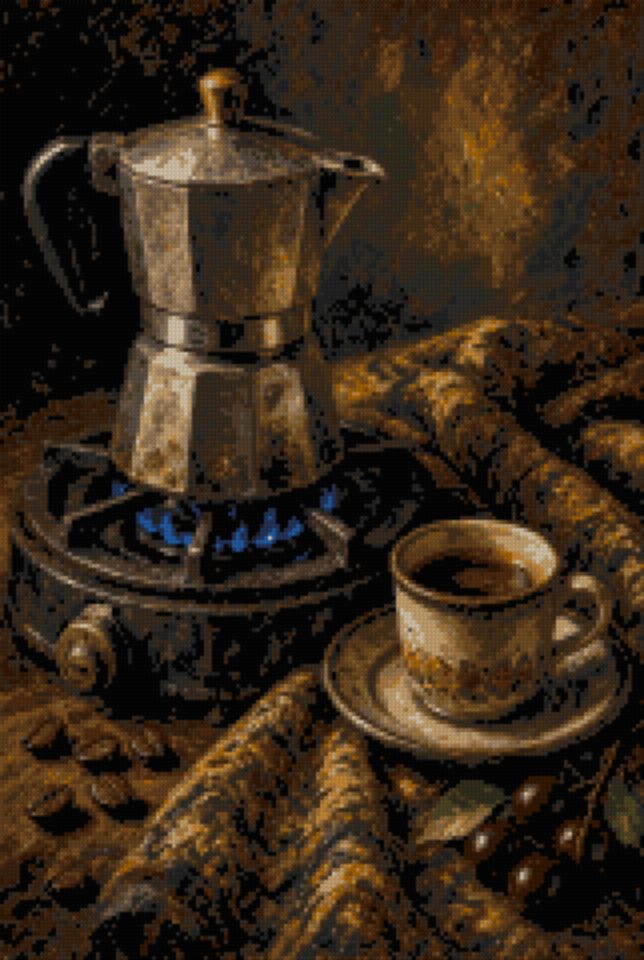 A Moka Pot on the Stove