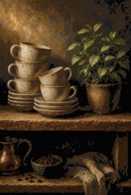 A Shelf of Cups