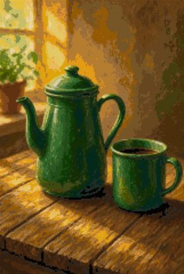 A Green Coffee Pot