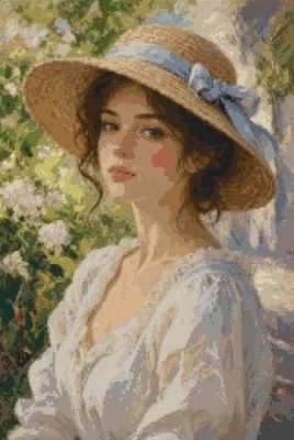 A Straw Hat with a Ribbon