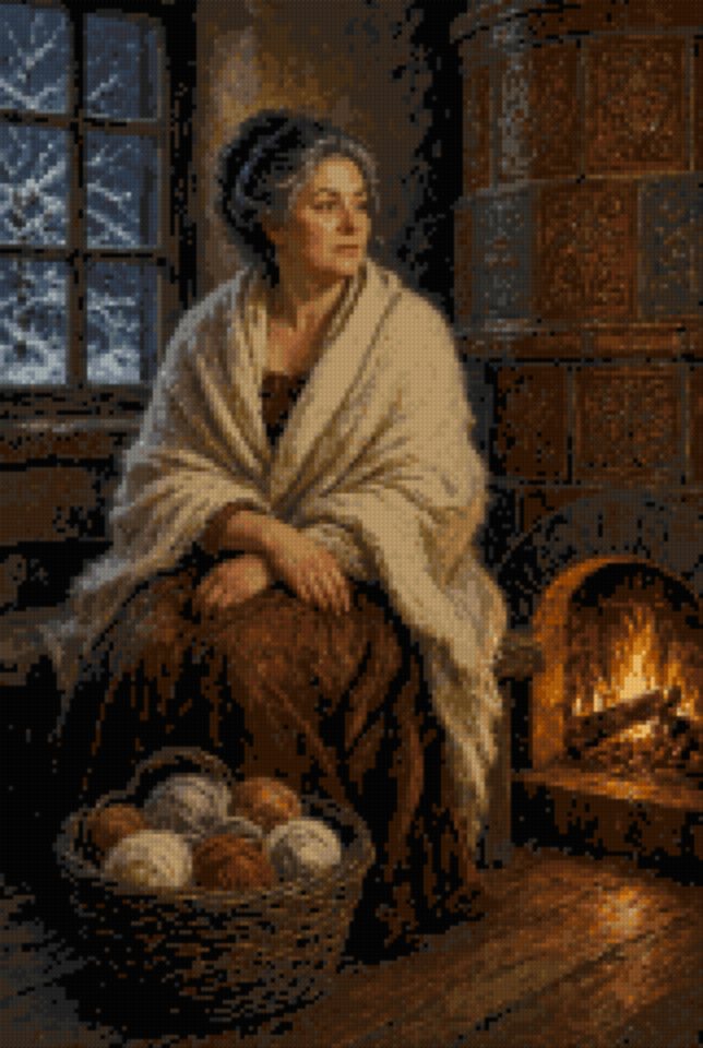 A Cream Wool Shawl