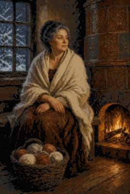 A Cream Wool Shawl