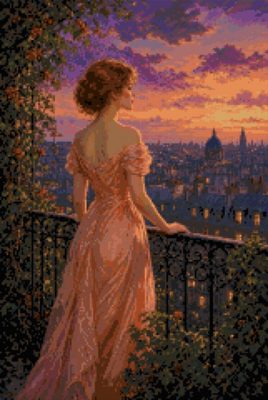 A Balcony at Sunset