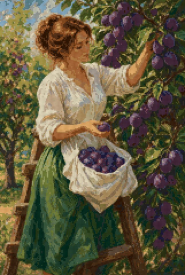 Plums Gathered in an Apron
