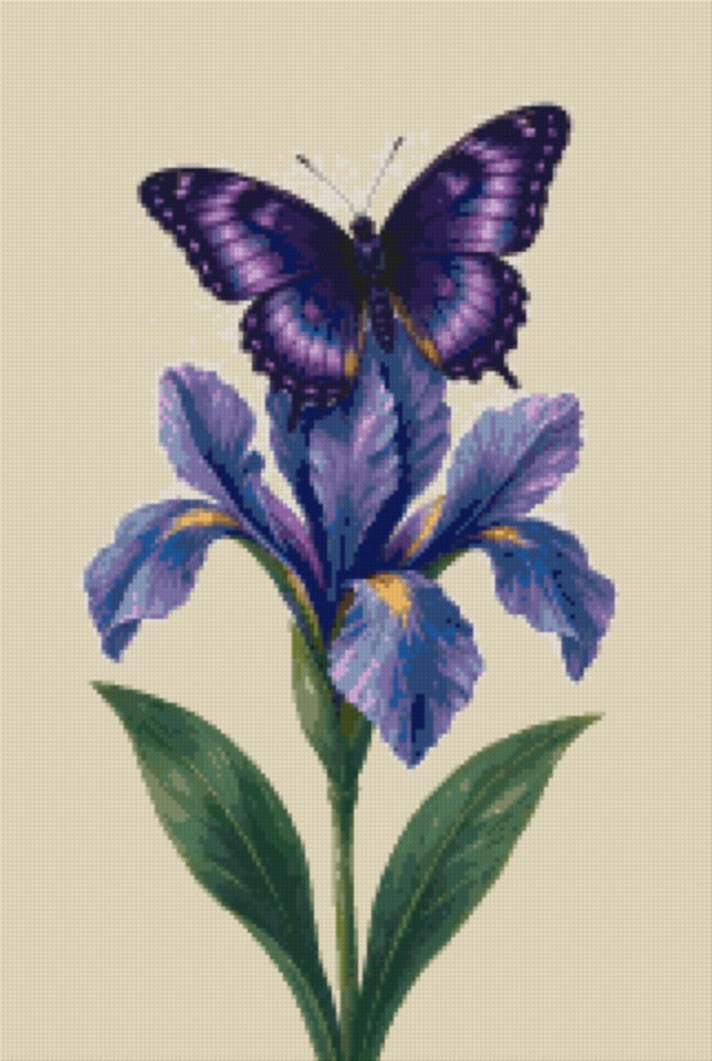 Fluture pe iris