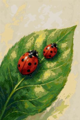 Ladybirds on a Leaf