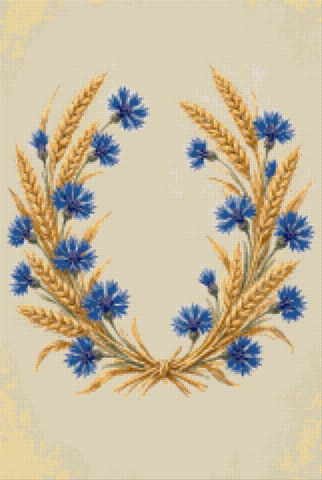 A Wheat Wreath with Ribbon