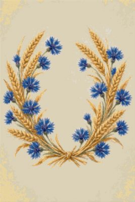 A Wheat Wreath with Ribbon