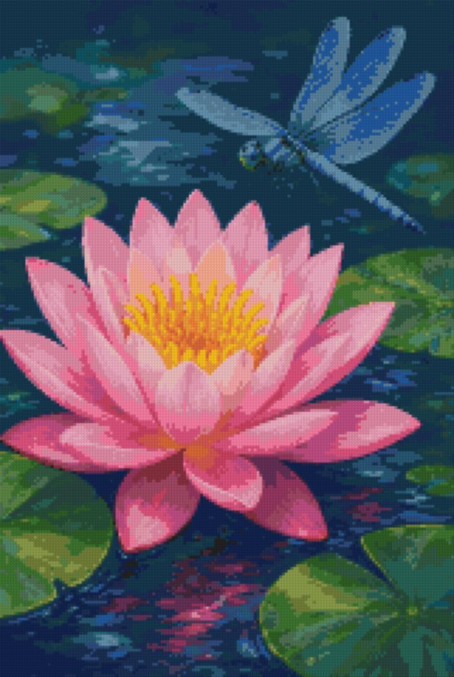 A Dragonfly on a Water Lily