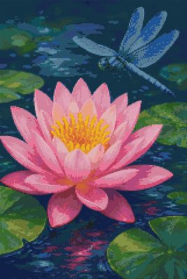 A Dragonfly on a Water Lily