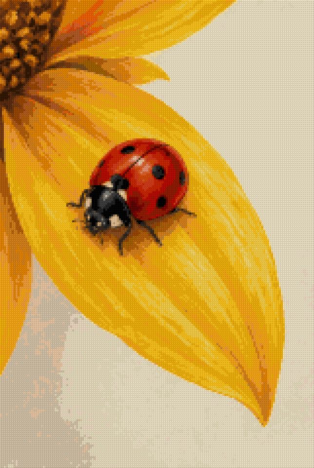 A Ladybird on a Sunflower