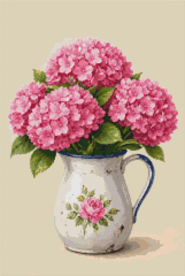 Pink Hydrangea in a Jug