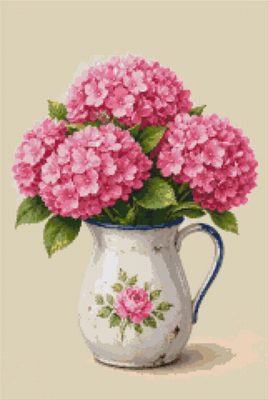 Pink Hydrangea in a Jug