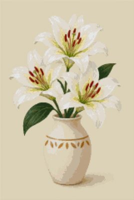 White Lilies in a Vase