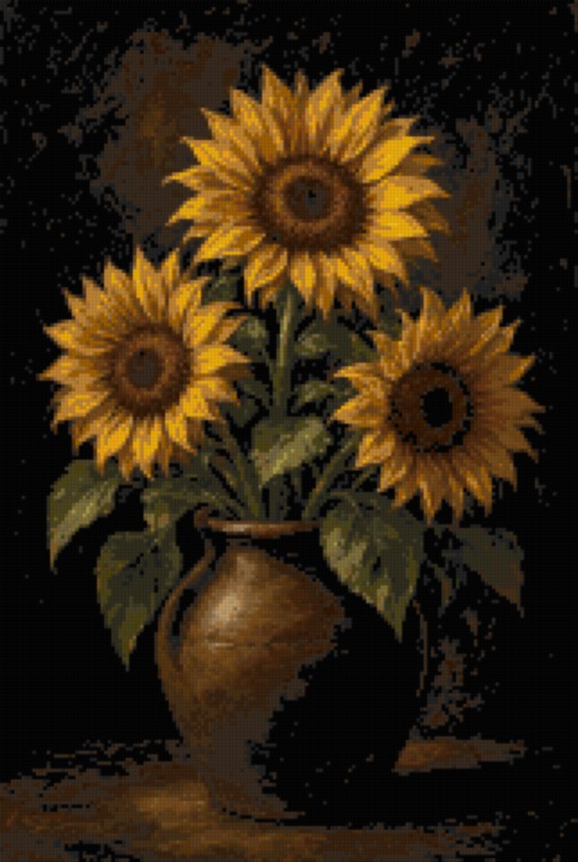 Three Sunflowers