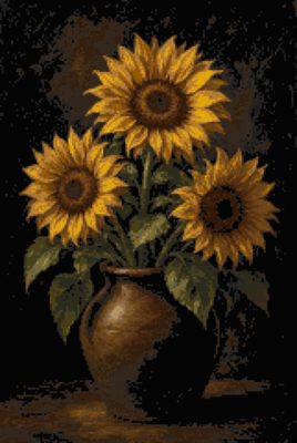 Three Sunflowers