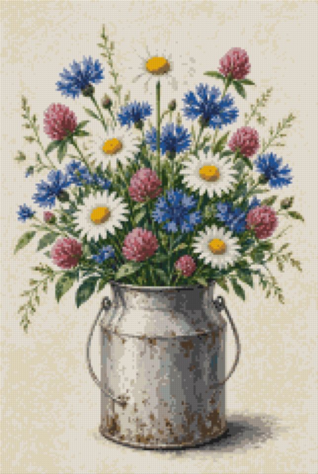 A Field Bouquet in a Tin Can