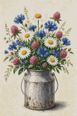 A Field Bouquet in a Tin Can