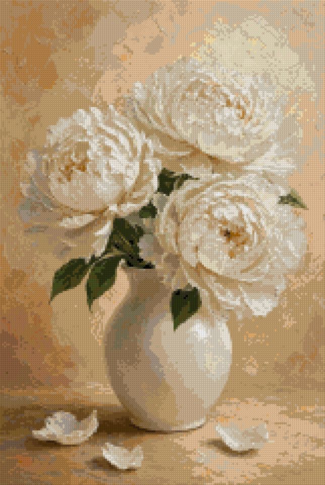 White Peonies in a Vase