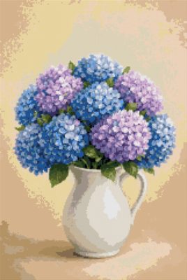Blue and Lilac Hydrangeas