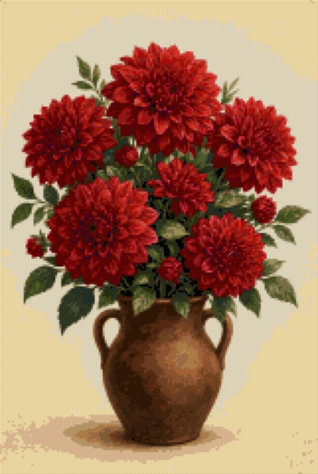Red Dahlias